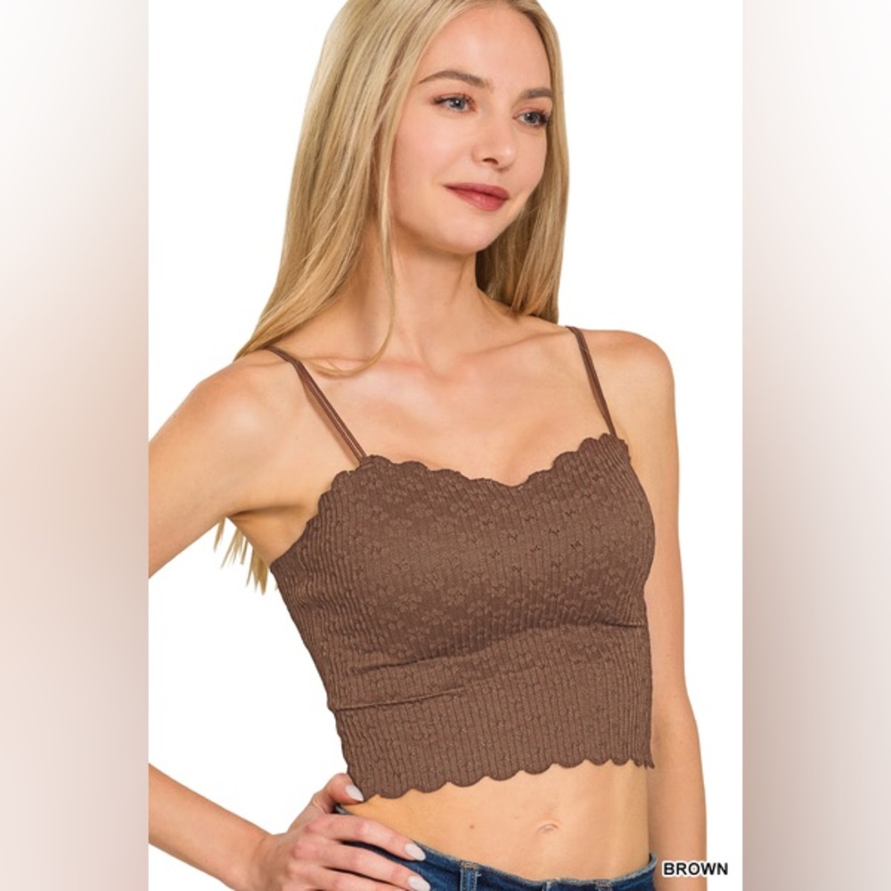 Zenana SEAMLESS LACE BRALETTE WITH BRA PADS